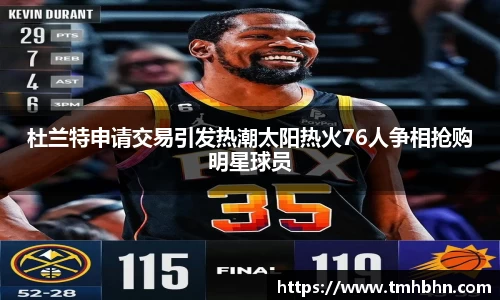 杜兰特申请交易引发热潮太阳热火76人争相抢购明星球员